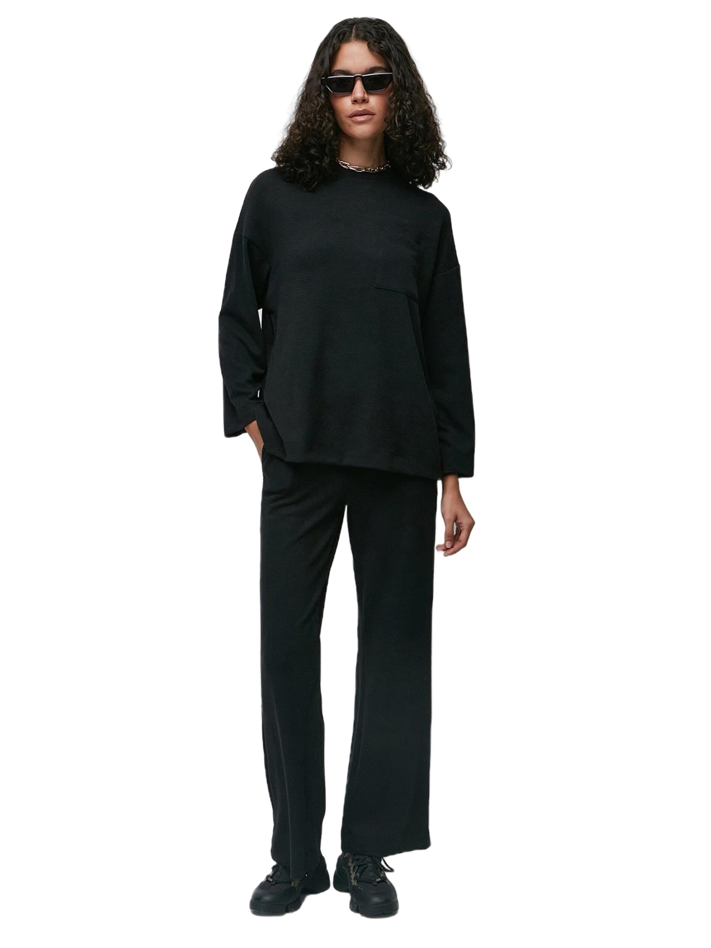 C&City Jogginganzug in Schwarz: Vorderseite