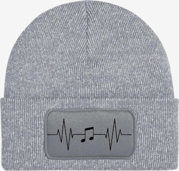 Youth Designz Mütze 'Heartbeat Musik' in Grau: Vorderseite