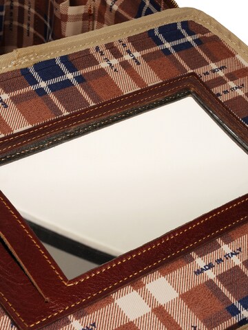 Trousse de maquillage piké en marron