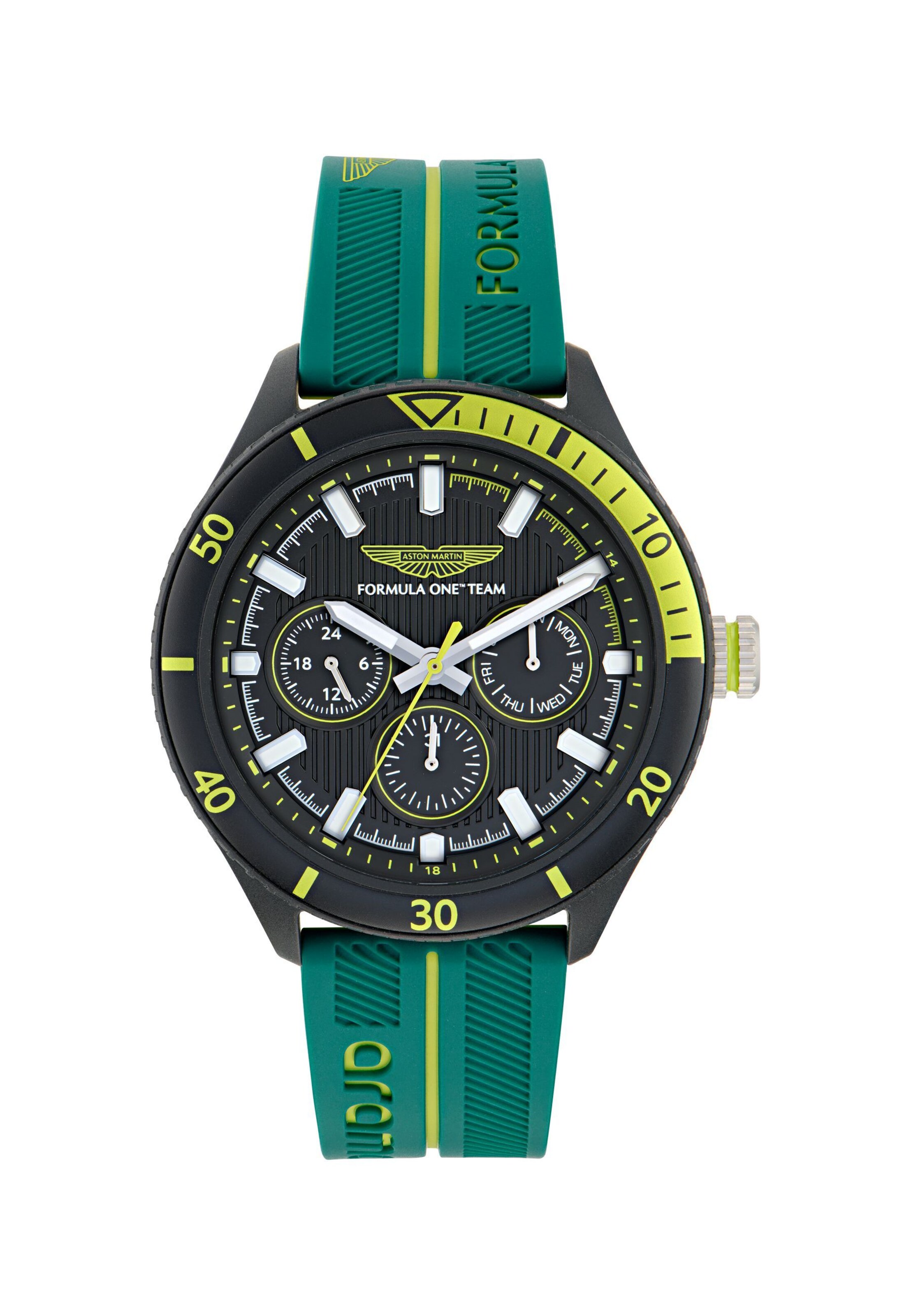 Montre à affichage analogique 'Pit W' Aston Martin Aramco Formula One™ Team en vert : devant
