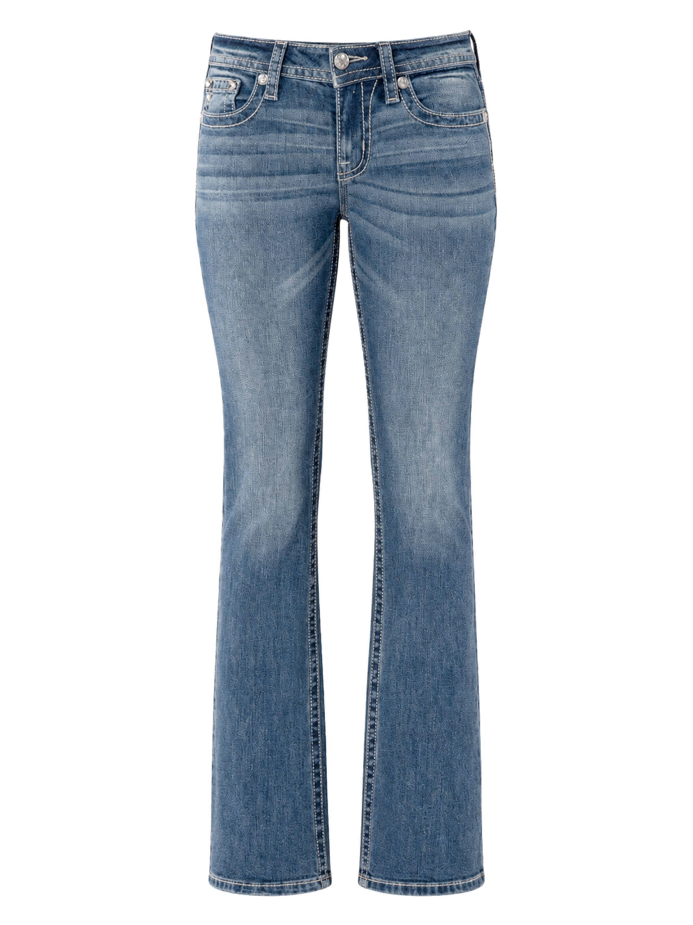 Miss Me Bootcut Jeans 'M985 Mid Rise Boot Jeans'‌‌ in Blau: Vorderseite