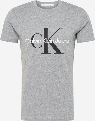 Calvin Klein Jeans T-Shirt in graumeliert / schwarz / weiß, Produktansicht