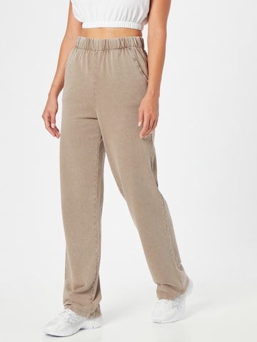 ONLY Wide leg Trousers 'Rocky' in Grey: front