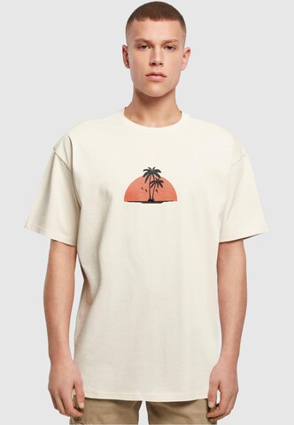 T-Shirt 'Summer - Beach' Merchcode en beige : devant
