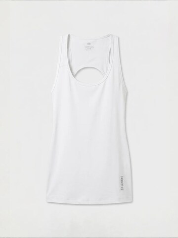 Top sportivo di Tommy Life in bianco: frontale