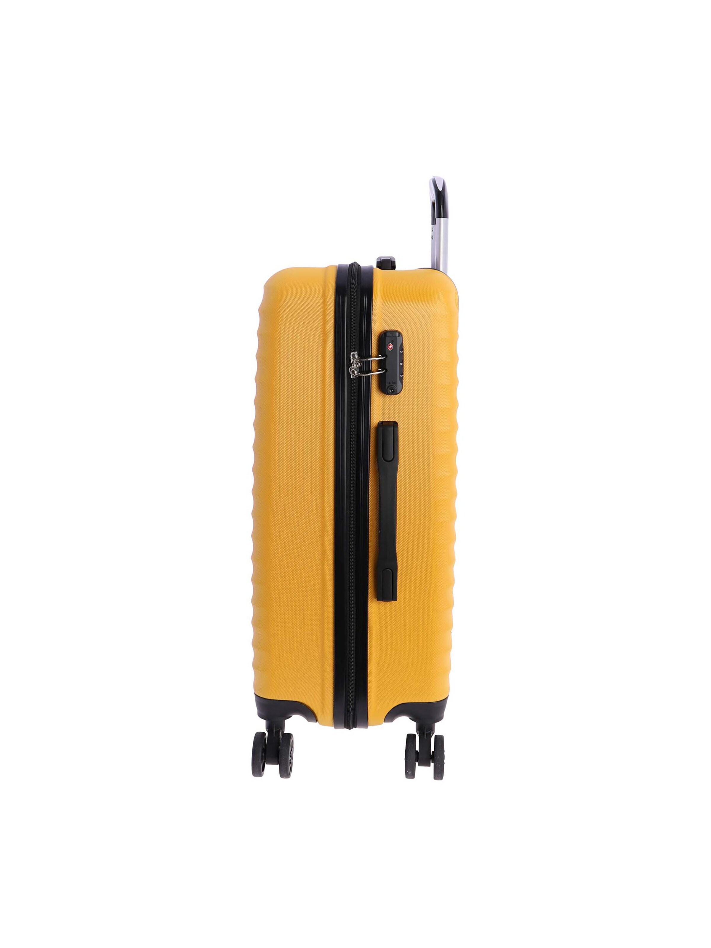 Don Algodon - Carrito 'DON ALGODON Maleta Mediana 23 kg | Maleta de Viaje Rígida con 4 Ruedas Dobles 360º, Candado TSA y Asa Telescópica | Equipaje Resistente al Agua para Viajes en Avión' en amarillo