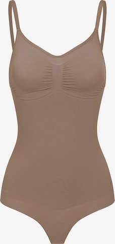 Body modelant 'Sculpting Shapewear mit String' cfab (formerly creamy fabrics) en marron : devant