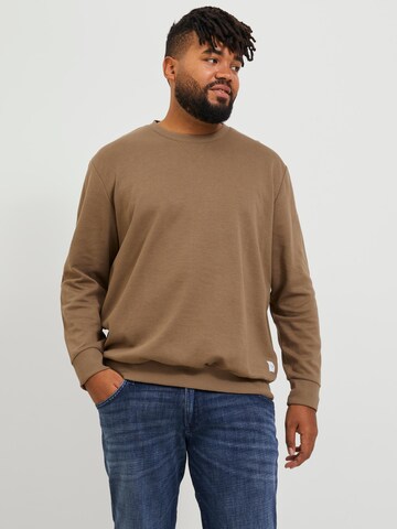Jack & Jones Plus Sweatshirt in Brown: front