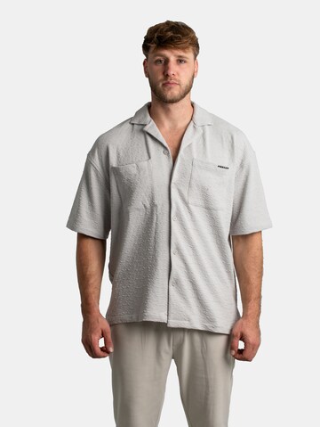 Pegador Comfort fit Button Up Shirt 'Acado Summer' in Grey: front