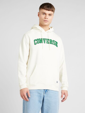 CONVERSE - Sudadera en beige: frente