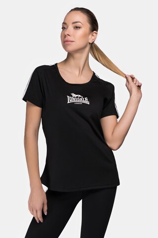 LONSDALEMajica 'Halyard' - crna boja: prednji dio