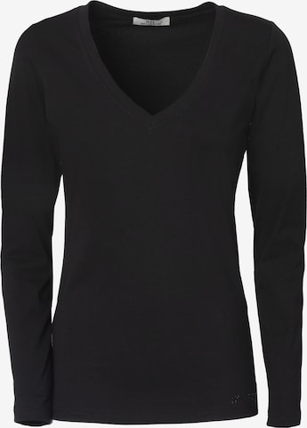 Influencer Shirt in Schwarz: Vorderseite