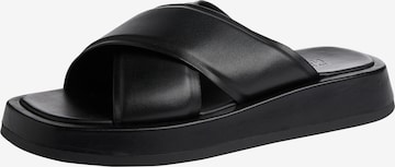 NEWD.Tamaris Mules in Black: front