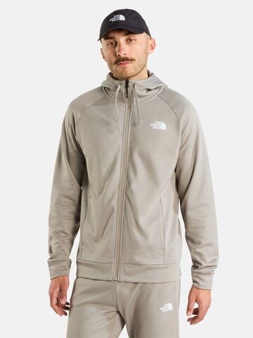 THE NORTH FACE - Sudadera con cremallera 'M REAXION 2.0 HOODED FULL ZIP JACKET' en beige: frente