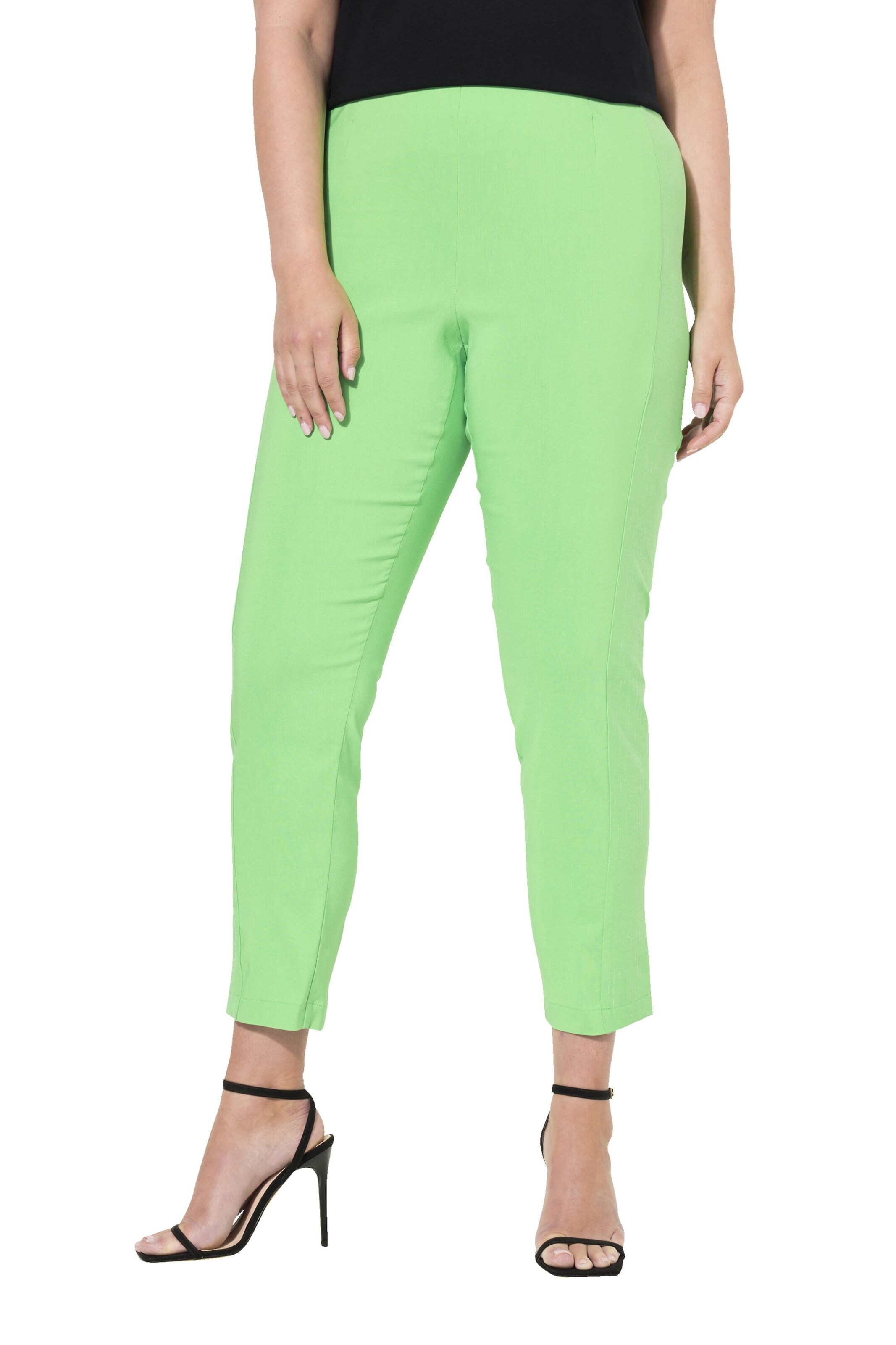 MIAMODA Slim fit Pants in Green: front
