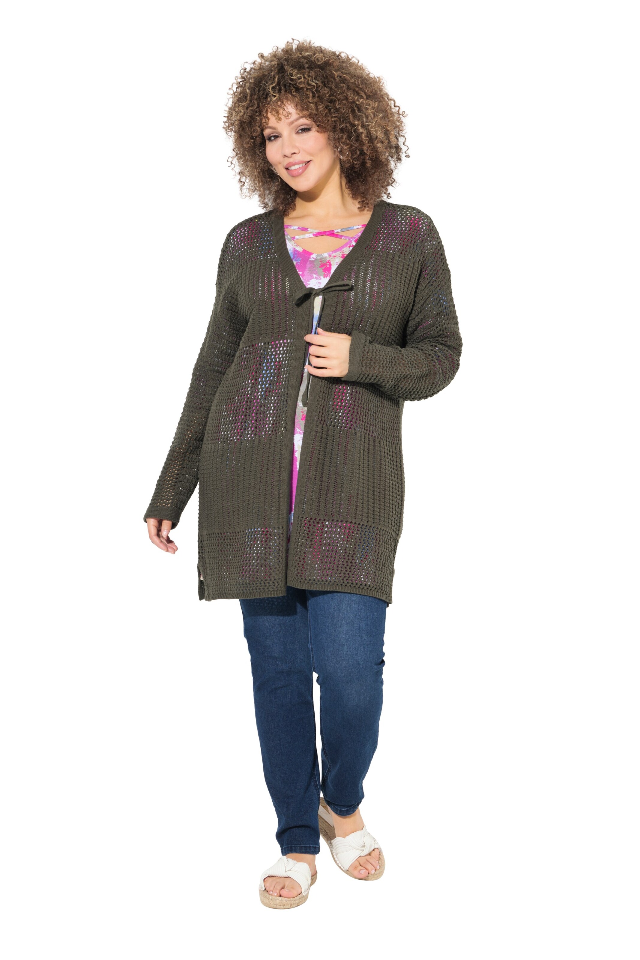 Ulla Popken Strickjacke in Grün