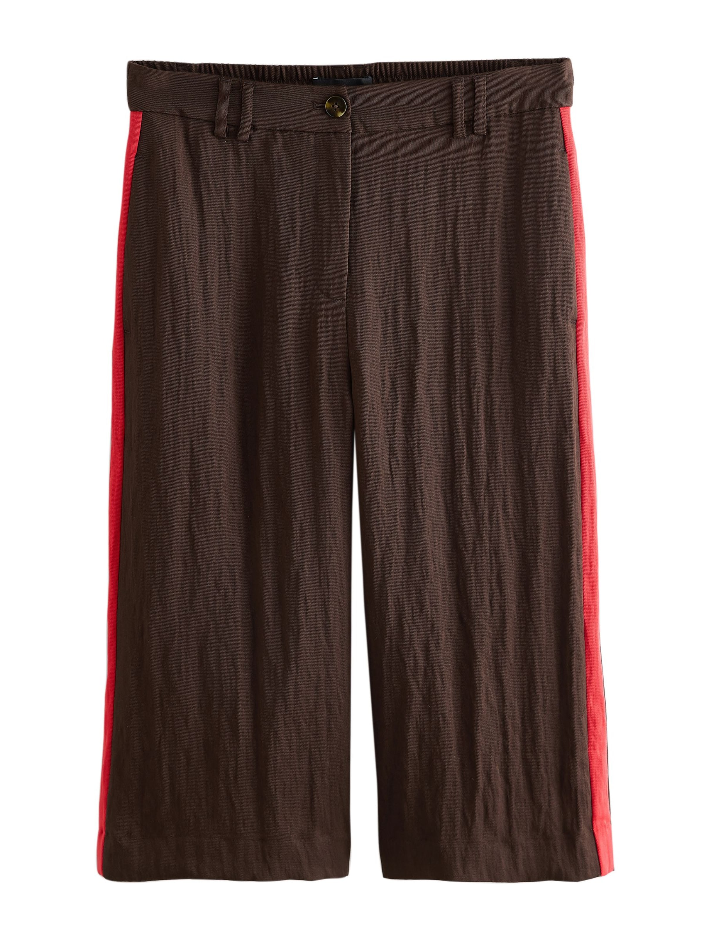 Wide Leg Pantalon 'Smart' Next en marron : devant