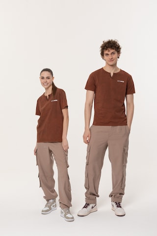 T-Shirt ET Nos en marron : devant