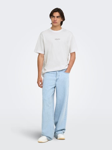 Only & Sons - Camiseta 'ONSROLLING STONE' en blanco