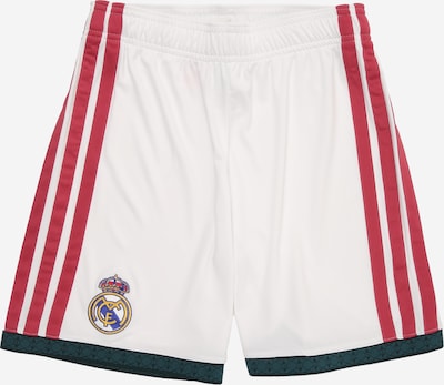 176/įprastas ilgis dydžio Sportinės kelnės 'Real Madrid 26/27' iš ADIDAS PERFORMANCE, spalva – geltona / tamsiai žalia / raudona / balta, Prekių apžvalga