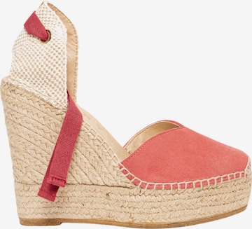 Alhamas - Sandalias 'Alpargata Cuña' en rosa: frente