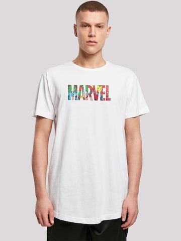 T-Shirt 'Marvel Avengers' F4NT4STIC en blanc : devant