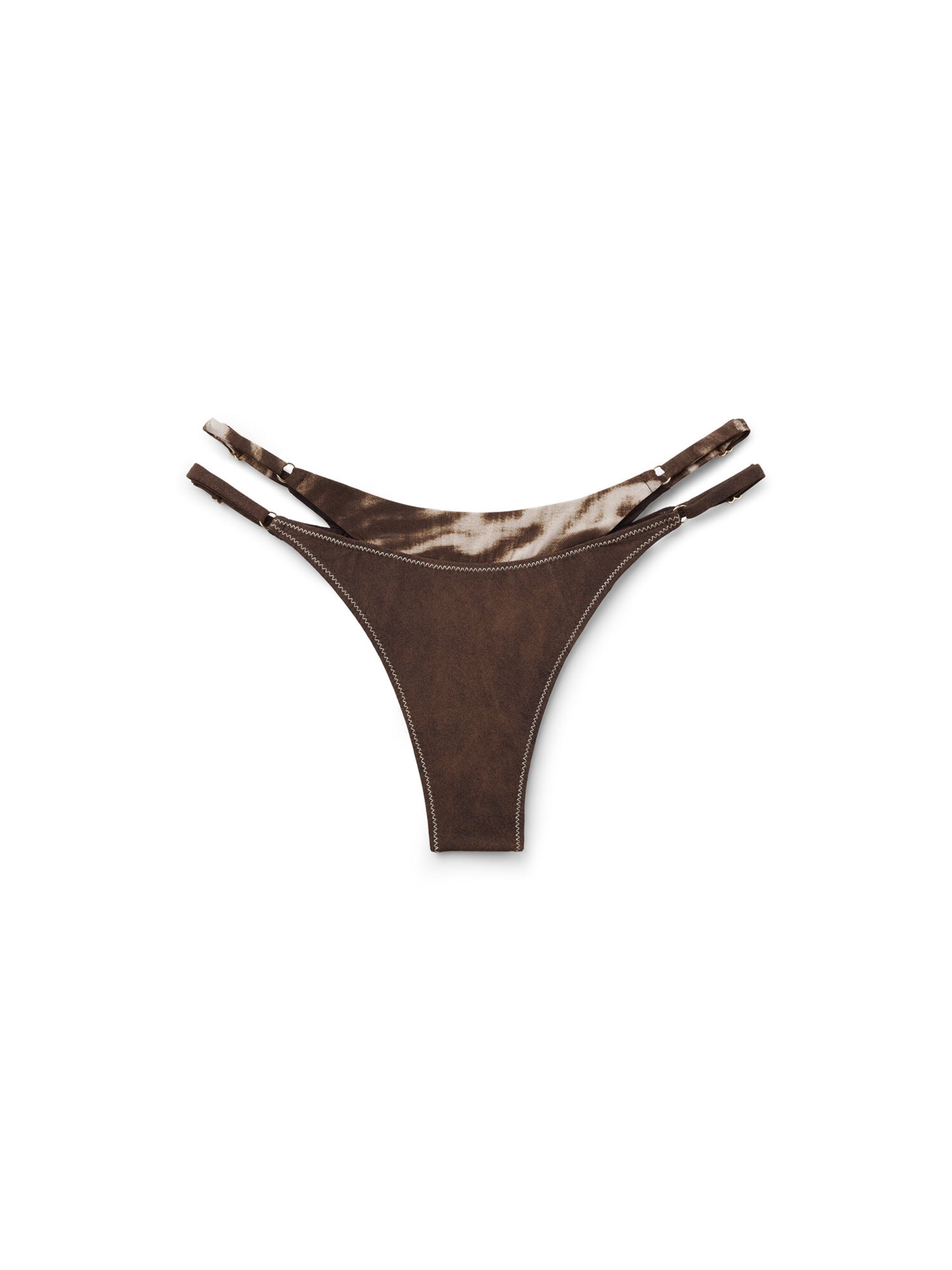 CALZEDONIA Bikini Bottoms 'BROWN SUEDE' in L in Brown, Item view