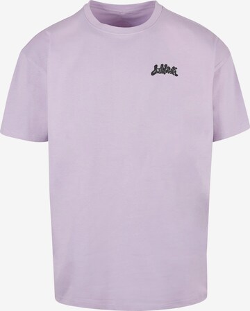 Lost Youth - Camisa 'Dripping Heart' em roxo: frente