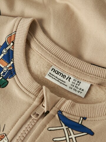 NAME IT Sweatjacke 'NMMOSWALD' in Braun
