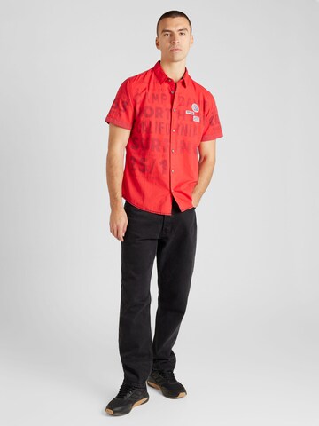 CAMP DAVID Regular fit Overhemd in Rood