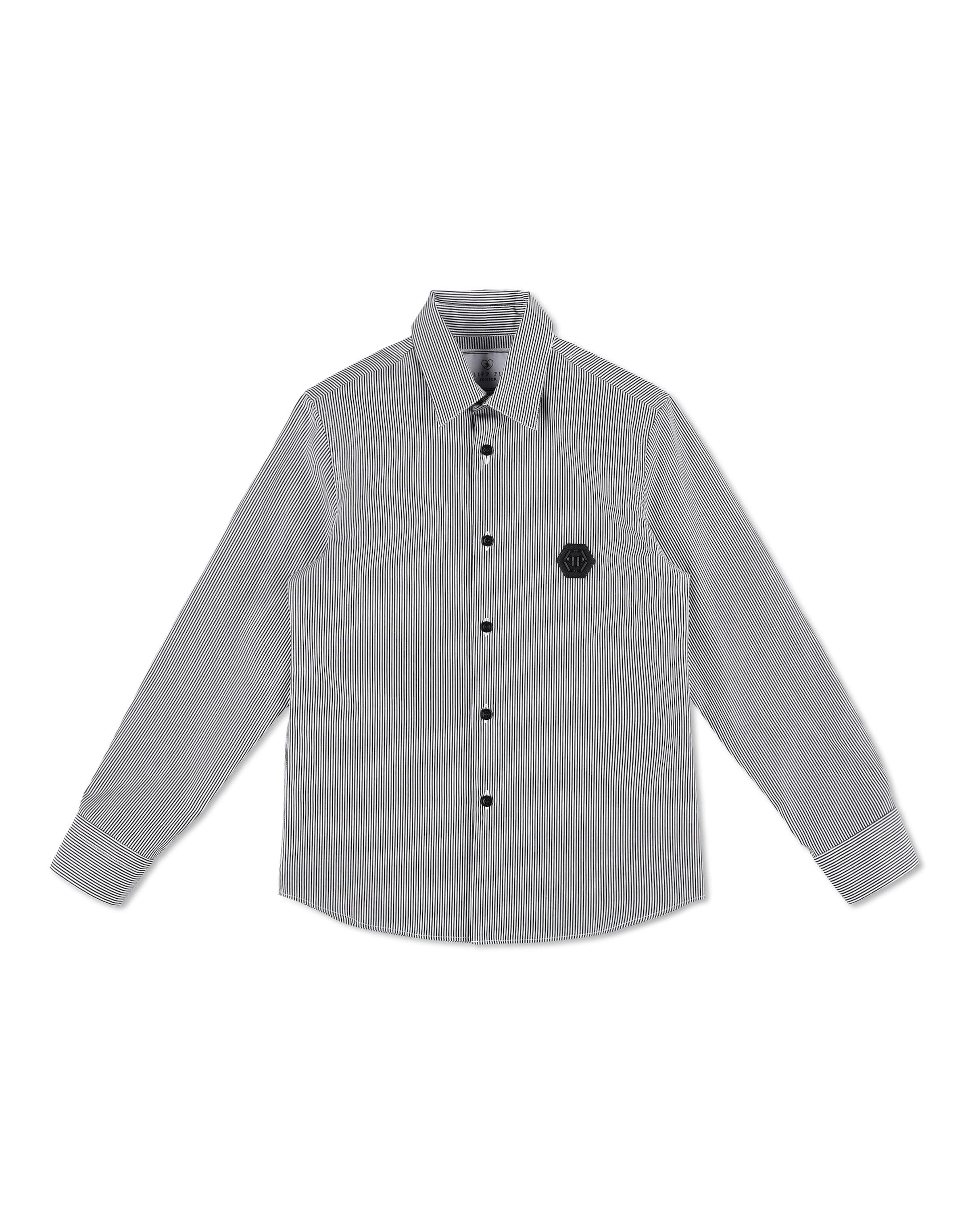 Regular fit Camicia 'Skull' di Philipp Plein in bianco: frontale