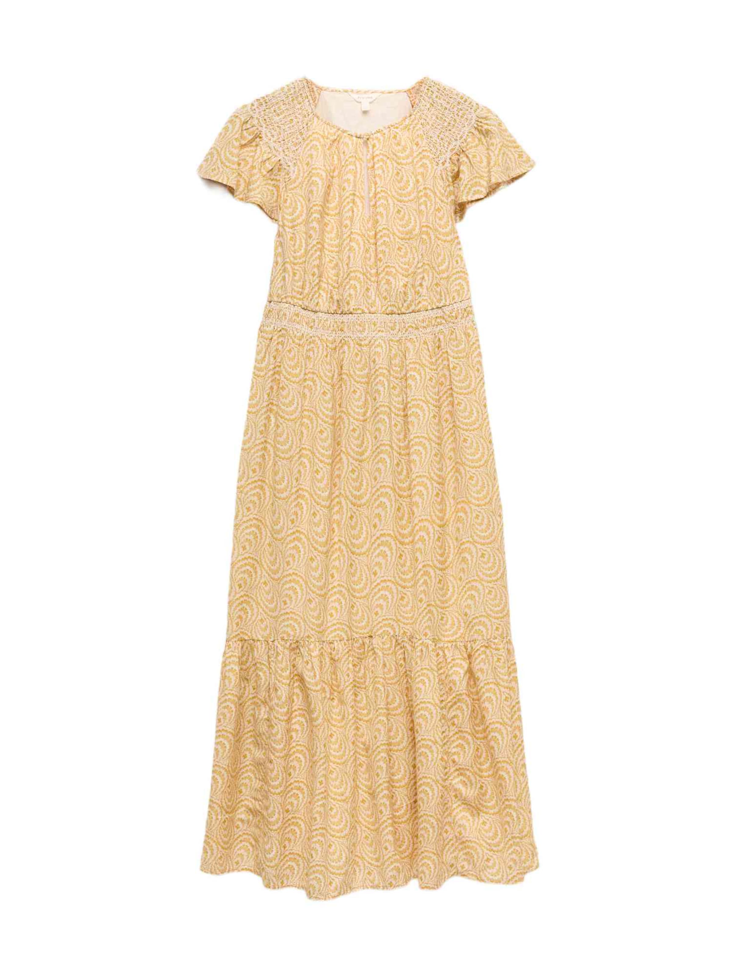 Marks & Spencer Robe en 34 en jaune d'or / blanc, Vue avec produit