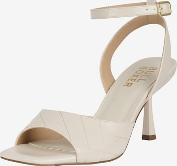 BULLBOXER Strap Sandals in White: front