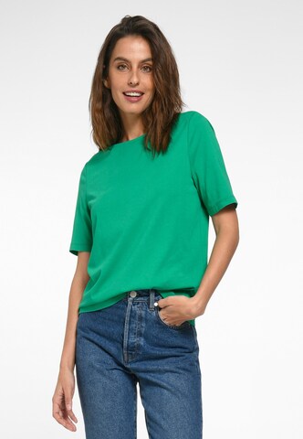 Green Cotton Shirt in Green: front