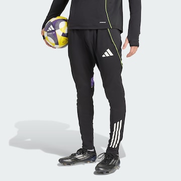 ADIDAS PERFORMANCE Slim fit Sports trousers 'Tiro 25' in Black: front