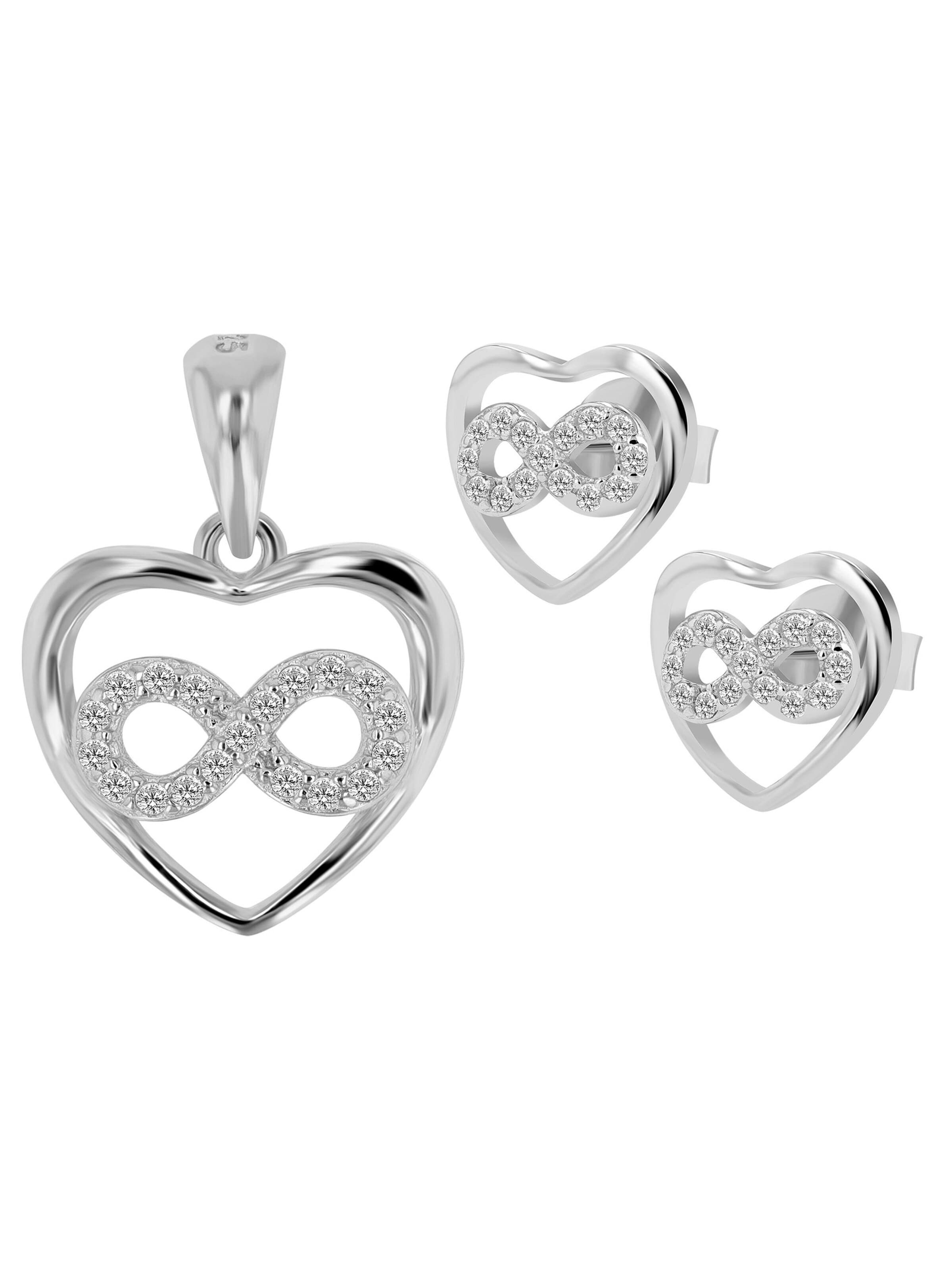 Akzent Jewelry Set 'Edelstahl silber' in Silver: front