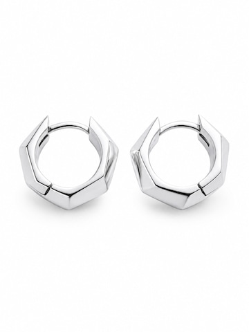 REYTEL Ohrringe 'FACETS'‌‌‌ in Silber: Vorderseite