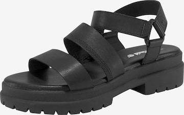 TIMBERLAND Sandalen met riem in Zwart: voorkant