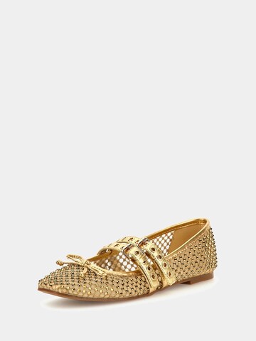 GUESS Ballet Flats with Strap 'Kayann' in Gold