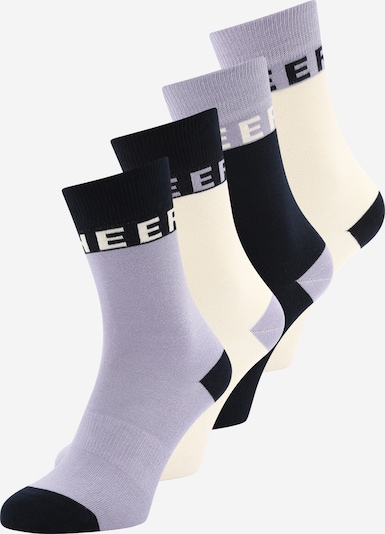 Kojinės 'Best Friend' iš CHEERIO*, spalva – kremo / tamsiai mėlyna / alyvinė spalva, Prekių apžvalga