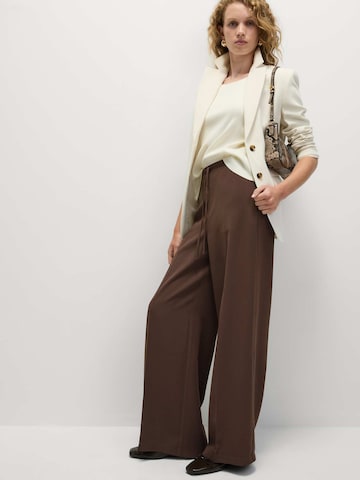 Marks & Spencer Wide leg Broek in Bruin