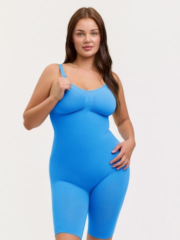 cfab - Body moldeador 'Bodysuit Sculpting Shapewear mit Shorts' en azul: frente