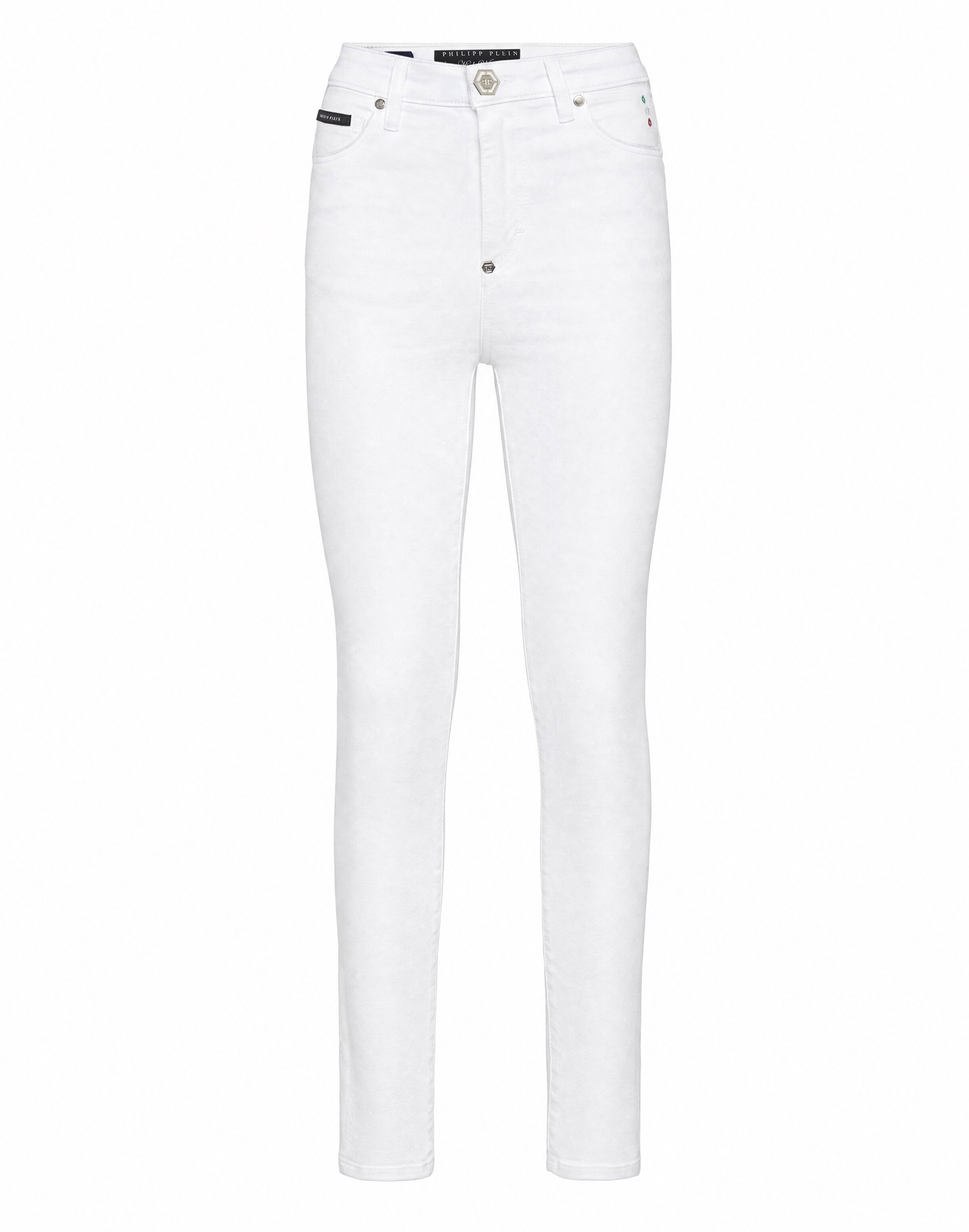 Skinny Leggings Philipp Plein en blanc : devant