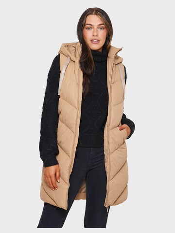 Threadbare Bodywarmer 'Vamp' in Bruin: voorkant