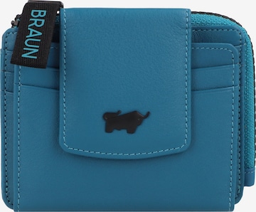 Braun Büffel Portemonnaie in Blau: Vorderseite