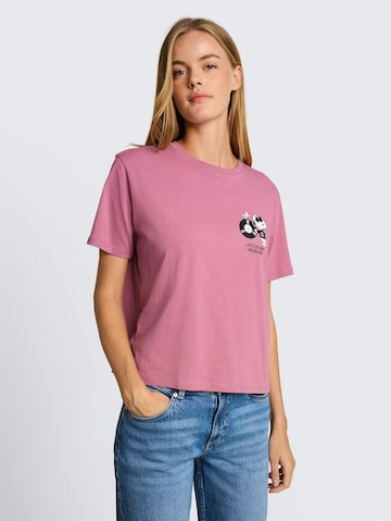 Tricou 'Peanuts' de la TOM TAILOR DENIM pe roz: față