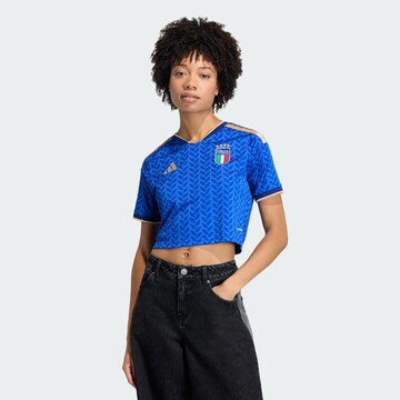 ADIDAS PERFORMANCE - Camiseta de fútbol 'Italy 26 Home Cropped' en azul: frente