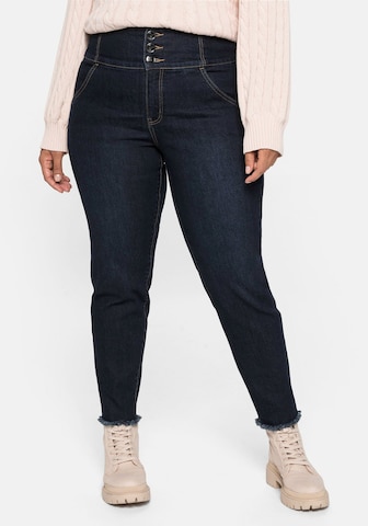 SHEEGO Skinny Jeans 'ANNE' in Blauw: voorkant