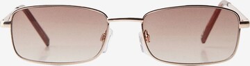 Bershka Sunglasses in Gold: front