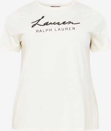 Lauren Ralph Lauren Plus - Camisa 'KATLIN' em bege: frente